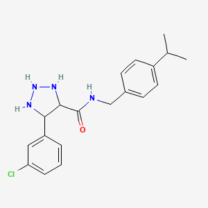 molecular formula C19H19ClN4O B2666370 4-(3-氯苯基)-N-{[4-(异丙基)苯基]甲基}-1H-1,2,3-三唑-5-羧酰胺 CAS No. 1788830-53-4