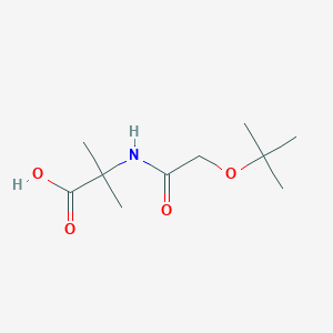 molecular formula C10H19NO4 B2666372 2-[2-(叔丁氧基)乙酰基氨基]-2-甲基丙酸 CAS No. 1564887-13-3
