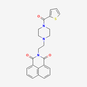molecular formula C23H21N3O3S B2666374 2-(2-(4-(噻吩-2-羰基)哌嗪-1-基)乙基)-1H-苯并[de]异喹啉-1,3(2H)-二酮 CAS No. 304645-86-1