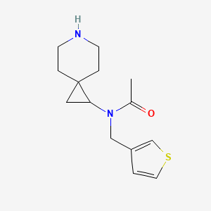 molecular formula C14H20N2OS B2666377 N-{6-azaspiro[2.5]octan-1-yl}-N-(thiophen-3-ylmethyl)acetamide CAS No. 1803590-47-7