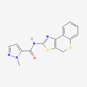 molecular formula C15H12N4OS2 B2666381 1-methyl-N-(4H-thiochromeno[4,3-d]thiazol-2-yl)-1H-pyrazole-5-carboxamide CAS No. 1172932-22-7