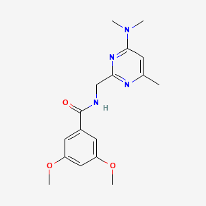 molecular formula C17H22N4O3 B2666388 N-((4-(dimethylamino)-6-methylpyrimidin-2-yl)methyl)-3,5-dimethoxybenzamide CAS No. 1797811-45-0