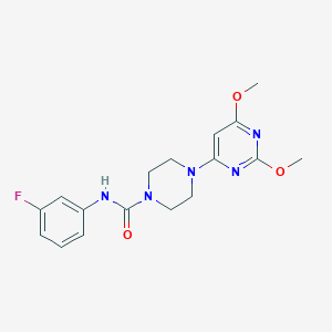 molecular formula C17H20FN5O3 B2666408 4-(2,6-dimethoxypyrimidin-4-yl)-N-(3-fluorophenyl)piperazine-1-carboxamide CAS No. 1020978-98-6