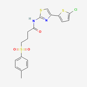 N-(4-(5-chlorothiophen-2-yl)thiazol-2-yl)-4-tosylbutanamide