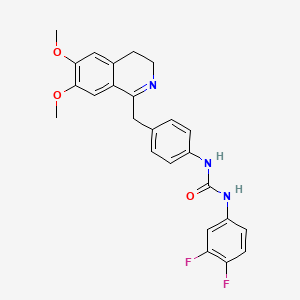 1-(3,4-Difluorophenyl)-3-[4-[(6,7-dimethoxy-3,4-dihydroisoquinolin-1-yl)methyl]phenyl]urea