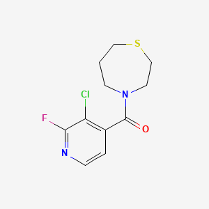 molecular formula C11H12ClFN2OS B2666434 4-(3-Chloro-2-fluoropyridine-4-carbonyl)-1,4-thiazepane CAS No. 2094905-92-5