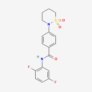 N-(2,5-difluorophenyl)-4-(1,1-dioxothiazinan-2-yl)benzamide