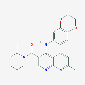 N-(4-fluorobenzyl)-2-(4-quinoxalin-2-ylphenoxy)acetamide