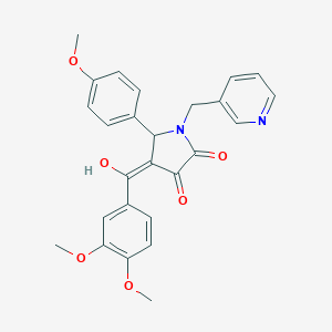 molecular formula C26H24N2O6 B266645 4-(3,4-dimethoxybenzoyl)-3-hydroxy-5-(4-methoxyphenyl)-1-(3-pyridinylmethyl)-1,5-dihydro-2H-pyrrol-2-one 