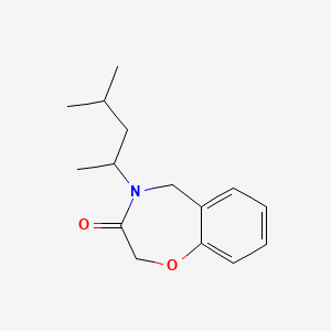 molecular formula C15H21NO2 B2666452 4-(1,3-dimethylbutyl)-4,5-dihydro-1,4-benzoxazepin-3(2H)-one CAS No. 1396854-30-0