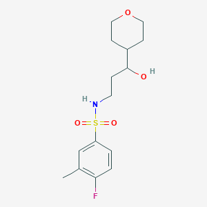 4-fluoro-N-(3-hydroxy-3-(tetrahydro-2H-pyran-4-yl)propyl)-3-methylbenzenesulfonamide