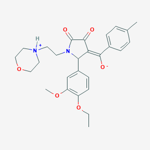 (E)-{2-(4-ethoxy-3-methoxyphenyl)-1-[2-(morpholin-4-ium-4-yl)ethyl]-4,5-dioxopyrrolidin-3-ylidene}(4-methylphenyl)methanolate