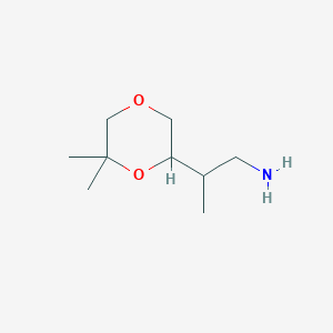 2-(6,6-Dimethyl-1,4-dioxan-2-yl)propan-1-amine