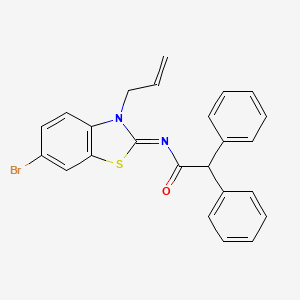 molecular formula C24H19BrN2OS B2666489 (Z)-N-(3-allyl-6-bromobenzo[d]thiazol-2(3H)-ylidene)-2,2-diphenylacetamide CAS No. 865175-18-4