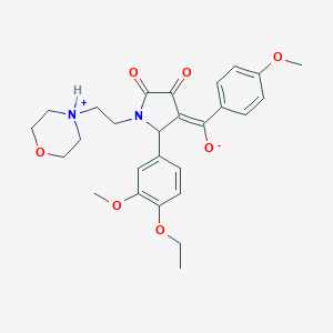 (E)-{2-(4-ethoxy-3-methoxyphenyl)-1-[2-(morpholin-4-ium-4-yl)ethyl]-4,5-dioxopyrrolidin-3-ylidene}(4-methoxyphenyl)methanolate