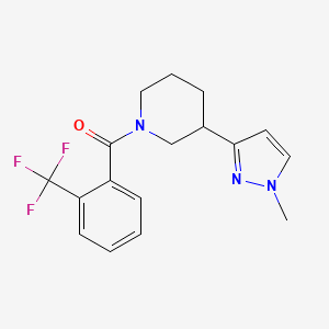 (3-(1-methyl-1H-pyrazol-3-yl)piperidin-1-yl)(2-(trifluoromethyl)phenyl)methanone