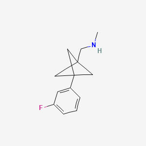 1-[3-(3-Fluorophenyl)-1-bicyclo[1.1.1]pentanyl]-N-methylmethanamine