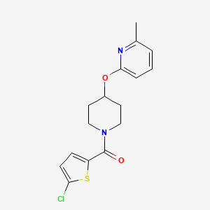 molecular formula C16H17ClN2O2S B2666507 (5-Chlorothiophen-2-yl)(4-((6-methylpyridin-2-yl)oxy)piperidin-1-yl)methanone CAS No. 1797756-63-8