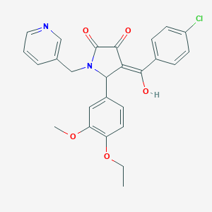 4-(4-chlorobenzoyl)-5-(4-ethoxy-3-methoxyphenyl)-3-hydroxy-1-(3-pyridinylmethyl)-1,5-dihydro-2H-pyrrol-2-one