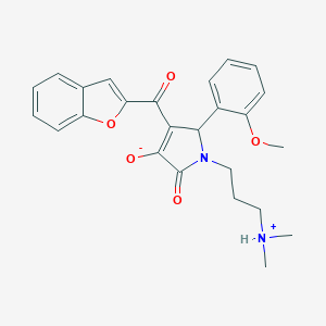 (E)-1-benzofuran-2-yl{1-[3-(dimethylammonio)propyl]-2-(2-methoxyphenyl)-4,5-dioxopyrrolidin-3-ylidene}methanolate