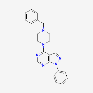 4-(4-benzylpiperazin-1-yl)-1-phenyl-1H-pyrazolo[3,4-d]pyrimidine