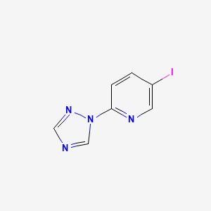 molecular formula C7H5IN4 B2666561 5-Iodo-2-(1,2,4-triazol-1-yl)pyridine CAS No. 2273382-74-2