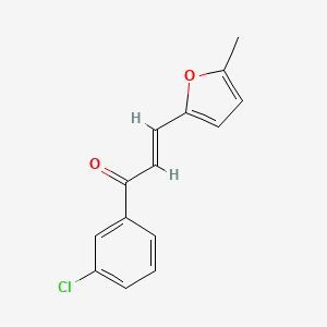 molecular formula C14H11ClO2 B2666563 (2E)-1-(3-Chlorophenyl)-3-(5-methylfuran-2-yl)prop-2-en-1-one CAS No. 1449846-78-9
