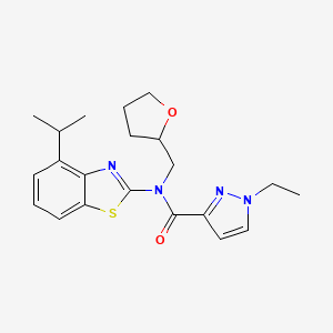 1-ethyl-N-(4-isopropylbenzo[d]thiazol-2-yl)-N-((tetrahydrofuran-2-yl)methyl)-1H-pyrazole-3-carboxamide