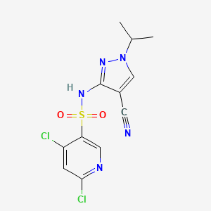 4,6-dichloro-N-[4-cyano-1-(propan-2-yl)-1H-pyrazol-3-yl]pyridine-3-sulfonamide