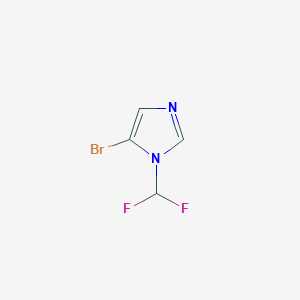 molecular formula C4H3BrF2N2 B2666573 5-溴-1-(二氟甲基)-1H-咪唑 CAS No. 2155856-20-3