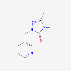 molecular formula C10H12N4O B2666584 3,4-二甲基-1-[(吡啶-3-基)甲基]-4,5-二氢-1H-1,2,4-嘧啶-5-酮 CAS No. 2003675-87-2