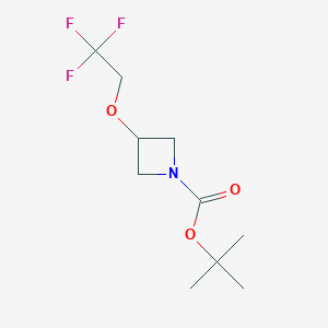 molecular formula C10H16F3NO3 B2666586 Tert-butyl 3-(2,2,2-trifluoroethoxy)azetidine-1-carboxylate CAS No. 1423056-03-4