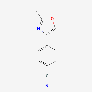 molecular formula C11H8N2O B2666596 4-(2-甲氧噁唑-4-基)苯甲腈 CAS No. 873009-65-5