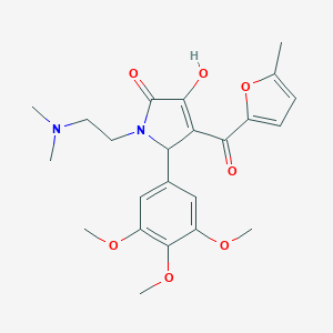molecular formula C23H28N2O7 B266660 1-[2-(dimethylamino)ethyl]-3-hydroxy-4-(5-methyl-2-furoyl)-5-(3,4,5-trimethoxyphenyl)-1,5-dihydro-2H-pyrrol-2-one 