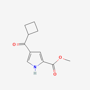 molecular formula C11H13NO3 B2666610 甲酸4-(环丁基甲酰)-1H-吡咯-2-羧酸酯 CAS No. 2287289-56-7