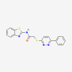 molecular formula C19H14N4OS2 B2666619 N-(苯并[d]噻唑-2-基)-2-((6-苯基吡啶-3-基)硫)乙酰胺 CAS No. 896052-09-8