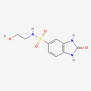 molecular formula C9H11N3O4S B2666623 N-(2-hydroxyethyl)-2-oxo-2,3-dihydro-1H-benzimidazole-5-sulfonamide CAS No. 333755-83-2