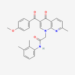 molecular formula C27H25N3O4 B2666629 N-(2,3-dimethylphenyl)-2-[3-(4-methoxybenzoyl)-7-methyl-4-oxo-1,4-dihydro-1,8-naphthyridin-1-yl]acetamide CAS No. 894910-40-8