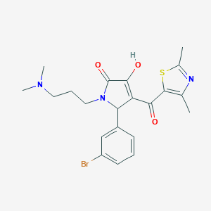 5-(3-bromophenyl)-1-[3-(dimethylamino)propyl]-4-[(2,4-dimethyl-1,3-thiazol-5-yl)carbonyl]-3-hydroxy-1,5-dihydro-2H-pyrrol-2-one