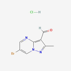 6-Bromo-2-methylpyrazolo[1,5-a]pyrimidine-3-carbaldehyde;hydrochloride