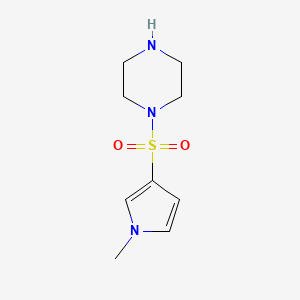 molecular formula C9H15N3O2S B2666643 1-[(1-甲基-1H-吡咯-3-基)磺酰]哌嗪 CAS No. 949654-73-3