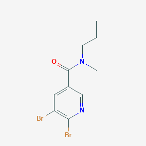 molecular formula C10H12Br2N2O B2666645 5,6-dibromo-N-methyl-N-propylpyridine-3-carboxamide CAS No. 1876134-21-2