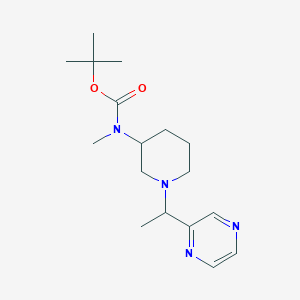 molecular formula C17H28N4O2 B2666655 tert-Butyl methyl(1-(1-(pyrazin-2-yl)ethyl)piperidin-3-yl)carbamate CAS No. 1289386-41-9