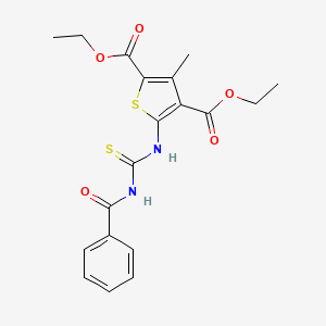 5-(3-Benzoyl-thioureido)-3-methyl-thiophene-2,4-dicarboxylic acid diethyl ester