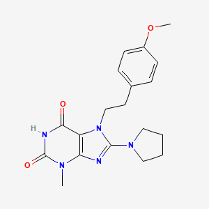 7-(4-methoxyphenethyl)-3-methyl-8-(pyrrolidin-1-yl)-1H-purine-2,6(3H,7H)-dione