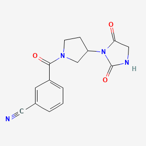 3-(3-(2,5-Dioxoimidazolidin-1-yl)pyrrolidine-1-carbonyl)benzonitrile