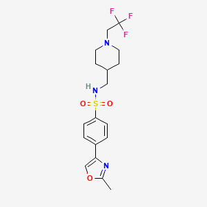 4-(2-Methyl-1,3-oxazol-4-yl)-N-[[1-(2,2,2-trifluoroethyl)piperidin-4-yl]methyl]benzenesulfonamide