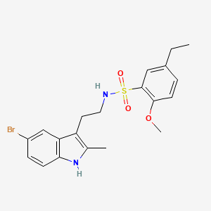 N-[2-(5-bromo-2-methyl-1H-indol-3-yl)ethyl]-5-ethyl-2-methoxybenzene-1-sulfonamide