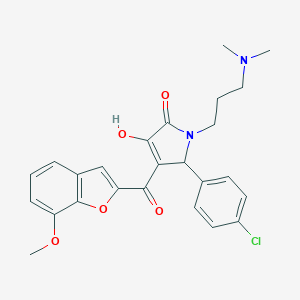 5-(4-chlorophenyl)-1-[3-(dimethylamino)propyl]-3-hydroxy-4-[(7-methoxy-1-benzofuran-2-yl)carbonyl]-1,5-dihydro-2H-pyrrol-2-one