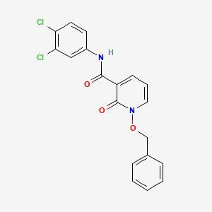 molecular formula C19H14Cl2N2O3 B2666681 1-(benzyloxy)-N-(3,4-dichlorophenyl)-2-oxo-1,2-dihydropyridine-3-carboxamide CAS No. 852365-50-5